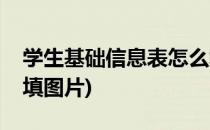 学生基础信息表怎么填(学生基础信息表怎么填图片)