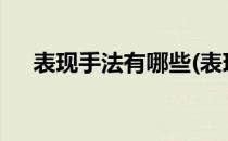 表现手法有哪些(表现手法有哪些?初中)