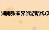 湖南张家界旅游路线(湖南张家界旅游路线图)