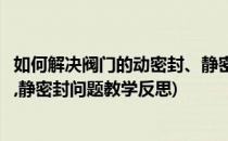如何解决阀门的动密封、静密封问题(如何解决阀门的动密封,静密封问题教学反思)