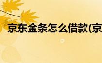 京东金条怎么借款(京东金条怎么借款不了)