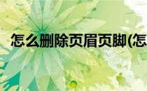 怎么删除页眉页脚(怎么删除页眉页脚格式)