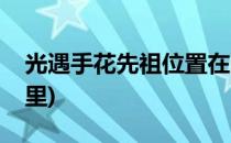 光遇手花先祖位置在哪里(光遇撒花先祖在哪里)