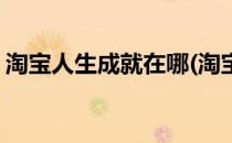 淘宝人生成就在哪(淘宝人生成就在哪里打开)