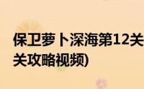 保卫萝卜深海第12关攻略(保卫萝卜深海第12关攻略视频)