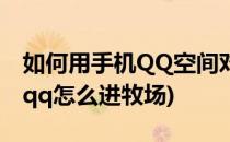 如何用手机QQ空间对QQ牧场进行操作(手机qq怎么进牧场)
