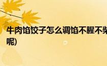 牛肉馅饺子怎么调馅不腥不柴(牛肉馅饺子怎么调馅不腥不柴呢)
