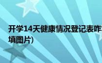 开学14天健康情况登记表咋填(开学14天健康情况登记表咋填图片)