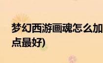 梦幻西游画魂怎么加点(梦幻西游画魂怎么加点最好)