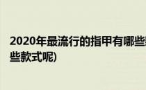2020年最流行的指甲有哪些款式(2020年最流行的指甲有哪些款式呢)