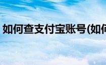 如何查支付宝账号(如何查支付宝账号有几个)