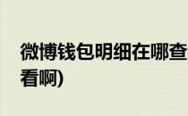 微博钱包明细在哪查看(微博钱包明细在哪查看啊)