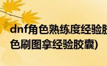dnf角色熟练度经验胶囊怎么获得(dnf满级角色刷图拿经验胶囊)