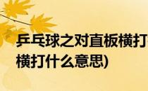 乒乓球之对直板横打技术的详解(乒乓球直板横打什么意思)