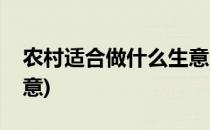农村适合做什么生意(夏天农村适合做什么生意)