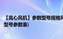 【离心风机】参数型号规格风量功率【分享】(离心风机规格型号参数表)