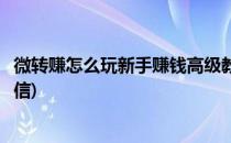微转赚怎么玩新手赚钱高级教程指南(转转赚的钱怎么转到微信)