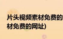 片头视频素材免费的下载网站有哪些(片头素材免费的网址)