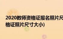 2020教师资格证报名照片尺寸-照片要求提醒(2020教师资格证照片尺寸大小)