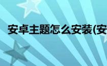 安卓主题怎么安装(安卓主题怎么安装插件)