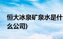 恒大冰泉矿泉水是什么(恒大冰泉矿泉水是什么公司)
