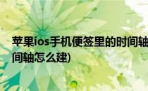 苹果ios手机便签里的时间轴功能是做什么用的(苹果手机时间轴怎么建)