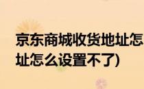京东商城收货地址怎么设置(京东商城收货地址怎么设置不了)