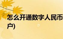 怎么开通数字人民币(怎么开通数字人民币商户)
