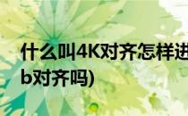 什么叫4K对齐怎样进行4K对齐(4k对齐是4kb对齐吗)