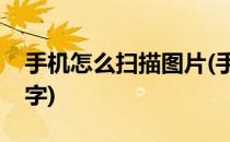 手机怎么扫描图片(手机怎么扫描图片变成文字)