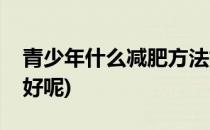 青少年什么减肥方法好(青少年什么减肥方法好呢)
