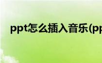 ppt怎么插入音乐(ppt里面怎么加入音乐)