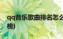 qq音乐歌曲排名怎么看(QQ音乐如何看排行榜)
