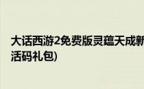 大话西游2免费版灵蕴天成新手礼包序列号激活(大话西游激活码礼包)