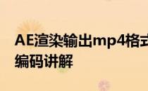 AE渲染输出mp4格式-mov格式-H.264视频编码讲解