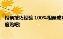 相亲技巧经验 100%相亲成功技巧 实战总结(相亲小技巧 百度贴吧)