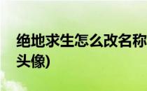 绝地求生怎么改名称(绝地求生怎么改名称和头像)