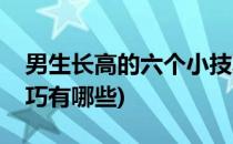 男生长高的六个小技巧(男生长高的六个小技巧有哪些)