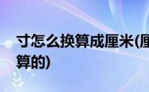 寸怎么换算成厘米(厘米换算成英寸是怎么换算的)