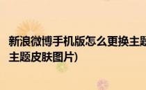 新浪微博手机版怎么更换主题皮肤(新浪微博手机版怎么更换主题皮肤图片)