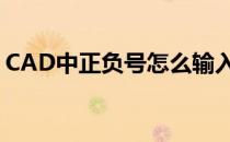 CAD中正负号怎么输入(cad中正负号怎么弄)