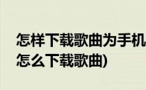 怎样下载歌曲为手机来电铃声(手机来电铃声怎么下载歌曲)