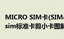 MICRO SIM卡(SIM小卡)尺寸图及剪卡图解(sim标准卡剪小卡图解)