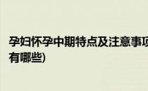 孕妇怀孕中期特点及注意事项(孕妇怀孕中期特点及注意事项有哪些)