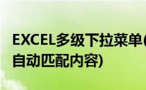 EXCEL多级下拉菜单(excel多级下拉菜单联动自动匹配内容)