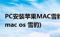 PC安装苹果MAC雪豹操作系统基本步骤(五)(mac os 雪豹)