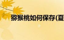 猕猴桃如何保存(夏天猕猴桃如何保存)