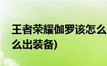 王者荣耀伽罗该怎么出装(王者荣耀伽罗该怎么出装备)