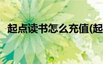 起点读书怎么充值(起点读书怎么充值便宜)