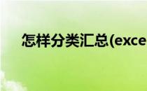 怎样分类汇总(excel表格怎样分类汇总)
